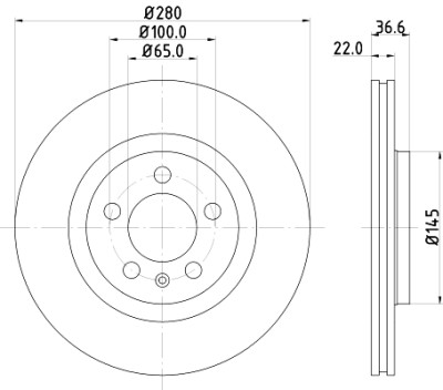 Disco de freio HELLA 8DD 355 105-381