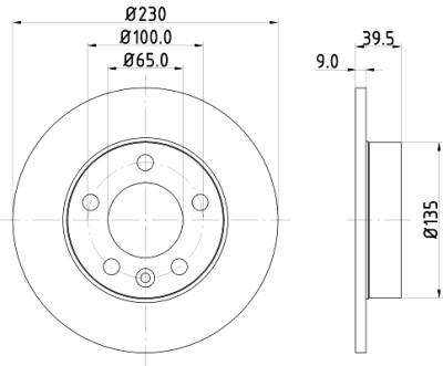 Disco de freio HELLA 8DD 355 105-411