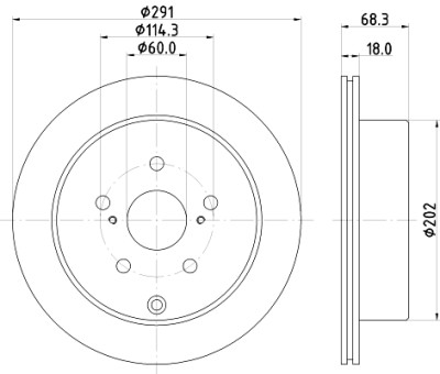 Disco de freio HELLA 8DD 355 105-421