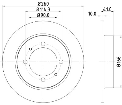 Disco de freio HELLA 8DD 355 105-471