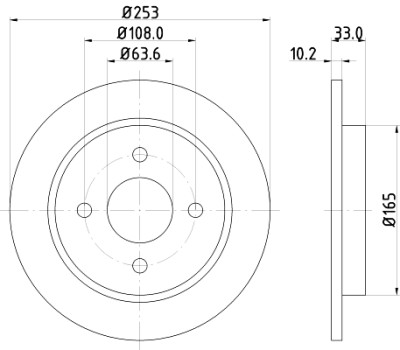 Disco de freio HELLA 8DD 355 105-661