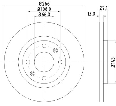 Disco de freio HELLA 8DD 355 105-751