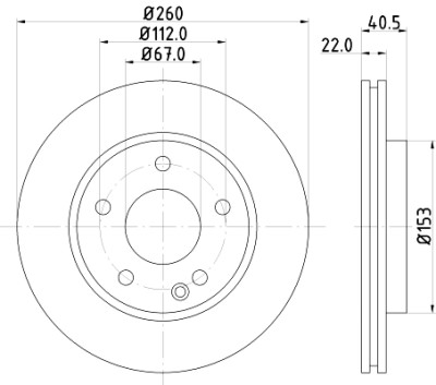 Disco de freio HELLA 8DD 355 105-991