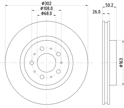 Disco de freio HELLA 8DD 355 106-131