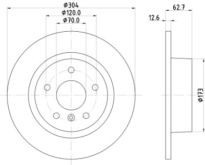 Disco de freio HELLA 8DD 355 106-371