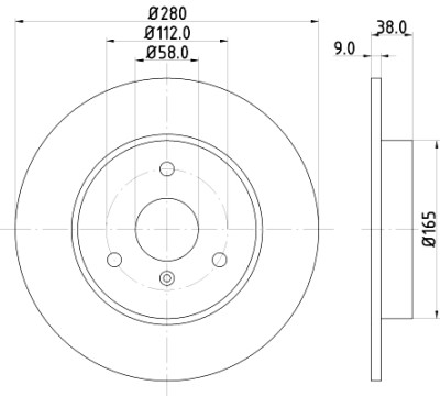 Disco de freio HELLA 8DD 355 106-601