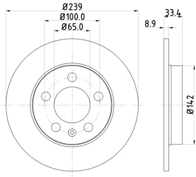 Disco de freio HELLA 8DD 355 107-461