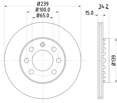 Disco de freio HELLA 8DD 355 107-581
