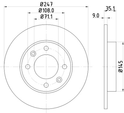 Disco de freio HELLA 8DD 355 108-391