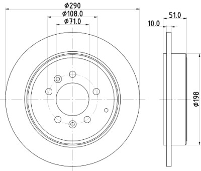 Disco de freio HELLA 8DD 355 108-431