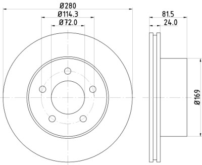 Disco de freio HELLA 8DD 355 108-591