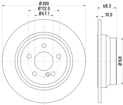 Disco de freio HELLA 8DD 355 108-841