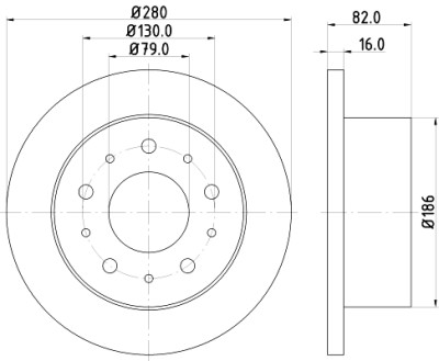 Disco de freio HELLA 8DD 355 108-981