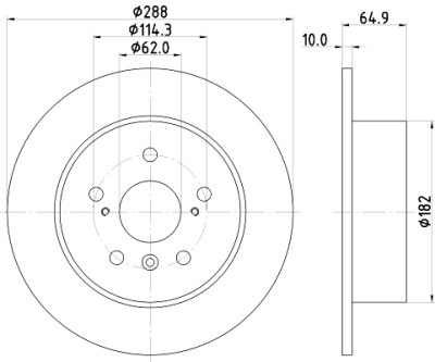 Disco de freio HELLA 8DD 355 109-051