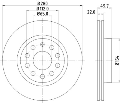 Disco de freio HELLA 8DD 355 109-561