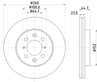 Disco de freio HELLA 8DD 355 110-321