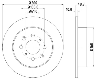 Disco de freio HELLA 8DD 355 110-331