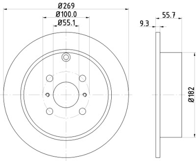 Disco de freio HELLA 8DD 355 110-491