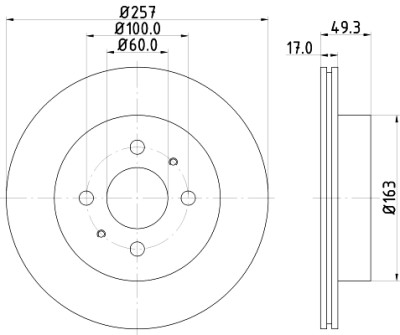 Disco de freio HELLA 8DD 355 110-971