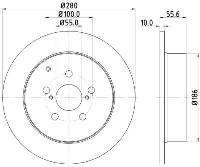 Disco de freio HELLA 8DD 355 111-671