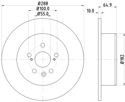 Disco de freio HELLA 8DD 355 111-701