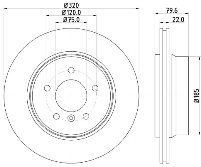 Disco de freio HELLA 8DD 355 112-251