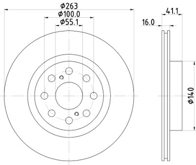 Disco de freio HELLA 8DD 355 113-081