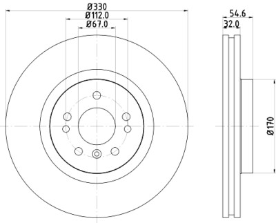 Disco de freio HELLA 8DD 355 113-171