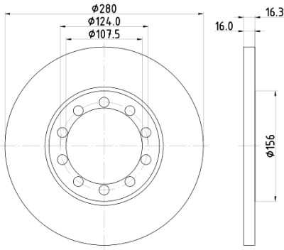 Disco de freio HELLA 8DD 355 113-291