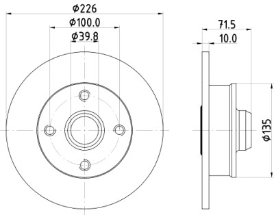 Disco de freio HELLA 8DD 355 113-461