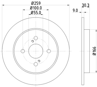 Disco de freio HELLA 8DD 355 113-601
