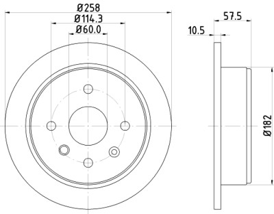 Disco de freio HELLA 8DD 355 114-161