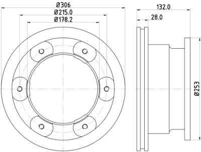 Disco de freio HELLA 8DD 355 115-551