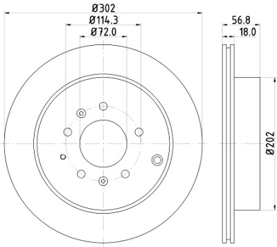 Disco de freio HELLA 8DD 355 115-791