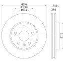 Disco de freio HELLA 8DD 355 116-031