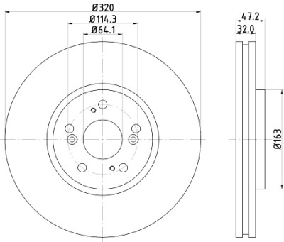Disco de freio HELLA 8DD 355 116-091