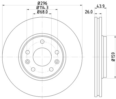 Disco de freio HELLA 8DD 355 116-161