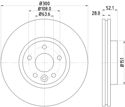 Disco de freio HELLA 8DD 355 116-221