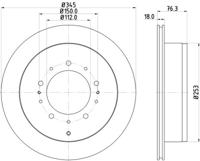 Disco de freio HELLA 8DD 355 116-331