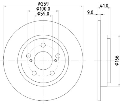 Disco de freio HELLA 8DD 355 116-401
