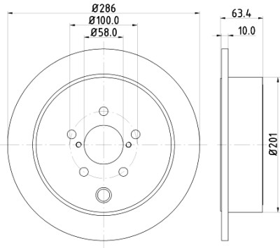 Disco de freio HELLA 8DD 355 116-421