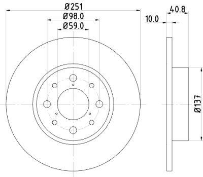 Disco de freio HELLA 8DD 355 116-441
