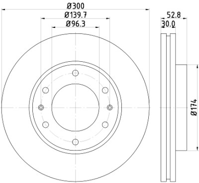 Disco de freio HELLA 8DD 355 116-481