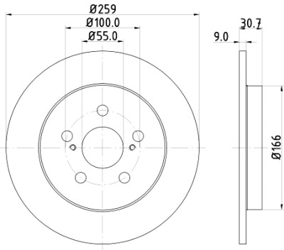 Disco de freio HELLA 8DD 355 116-901