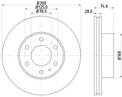 Disco de freio HELLA 8DD 355 117-471