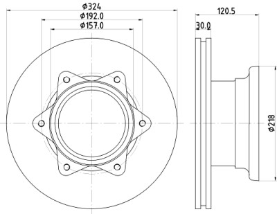 Disco de freio HELLA 8DD 355 117-551