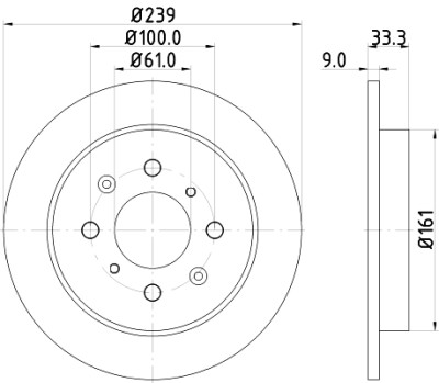 Disco de freio HELLA 8DD 355 117-871