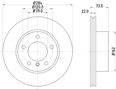 Disco de freio HELLA 8DD 355 118-031