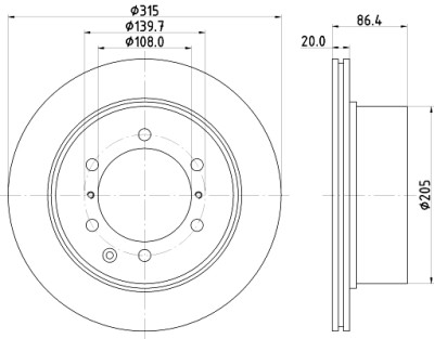 Disco de freio HELLA 8DD 355 118-141
