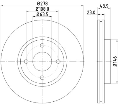 Disco de freio HELLA 8DD 355 118-181